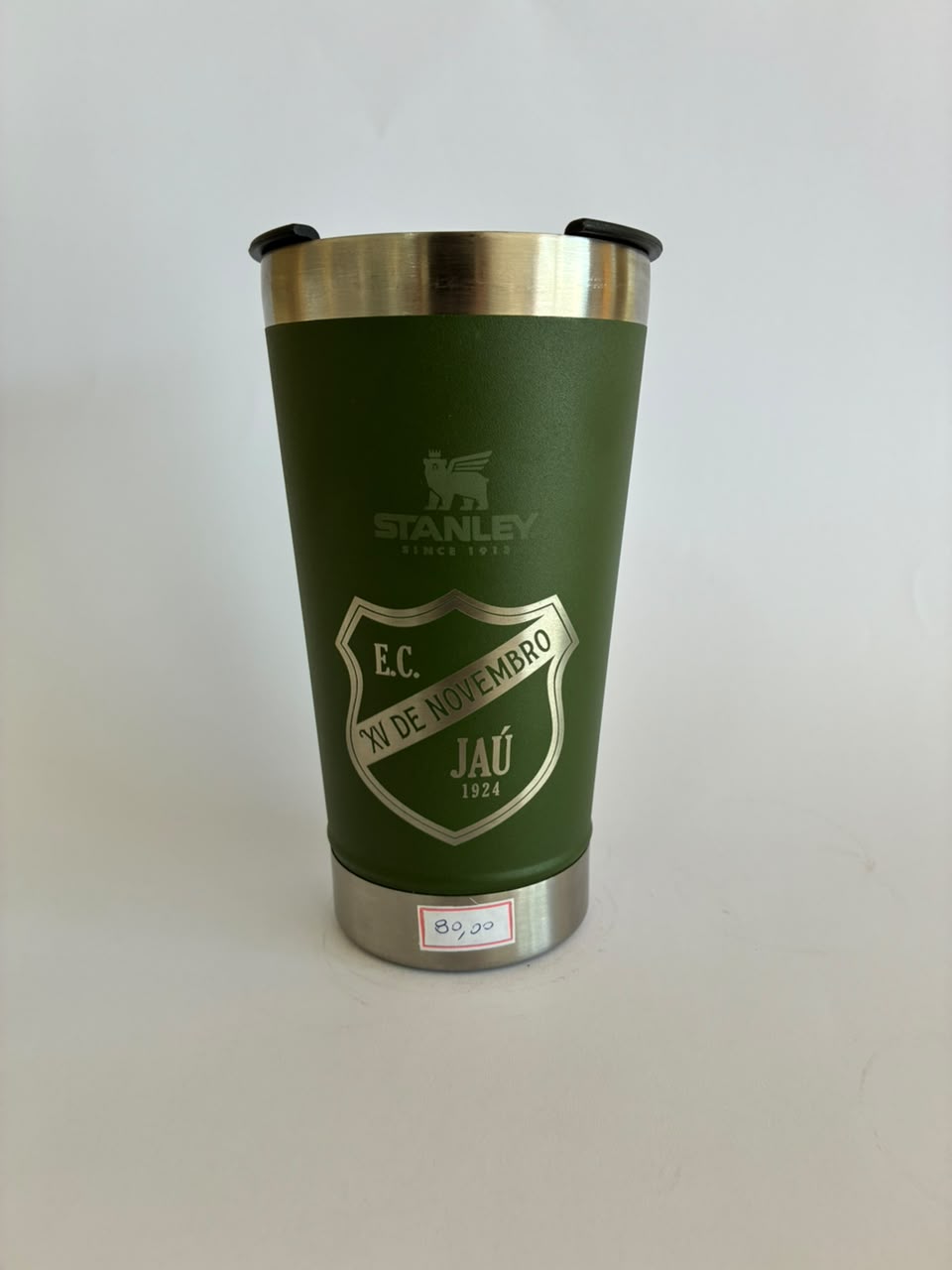 Copo Térmico Verde XV de Jaú com Tampa 500ml