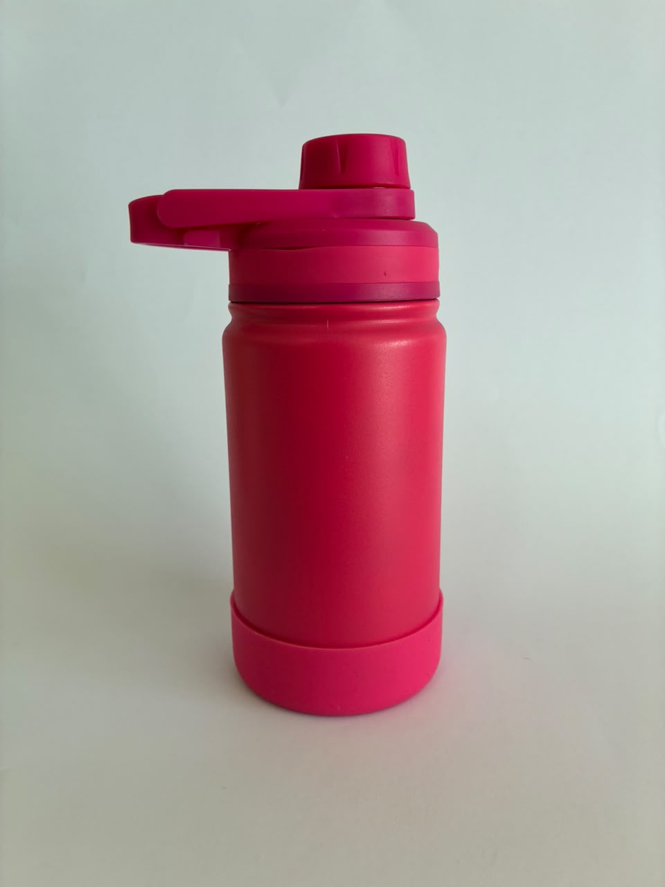 Garrafa Térmica Esportiva Rosa com Alça e Bico 350ml