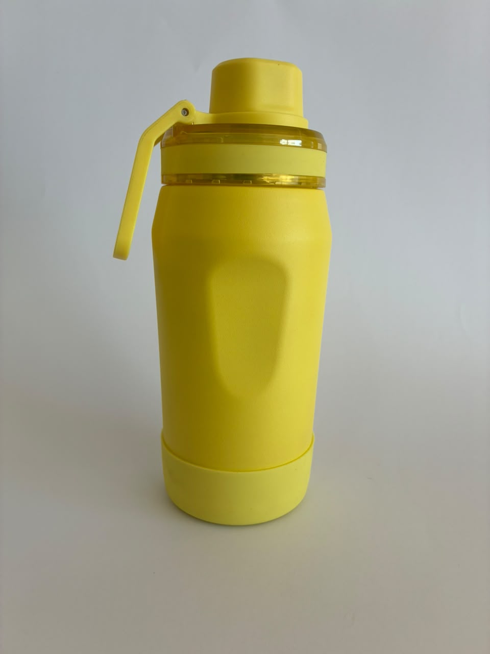 Garrafa Térmica Esportiva Amarela com Alça e Bico 350ml